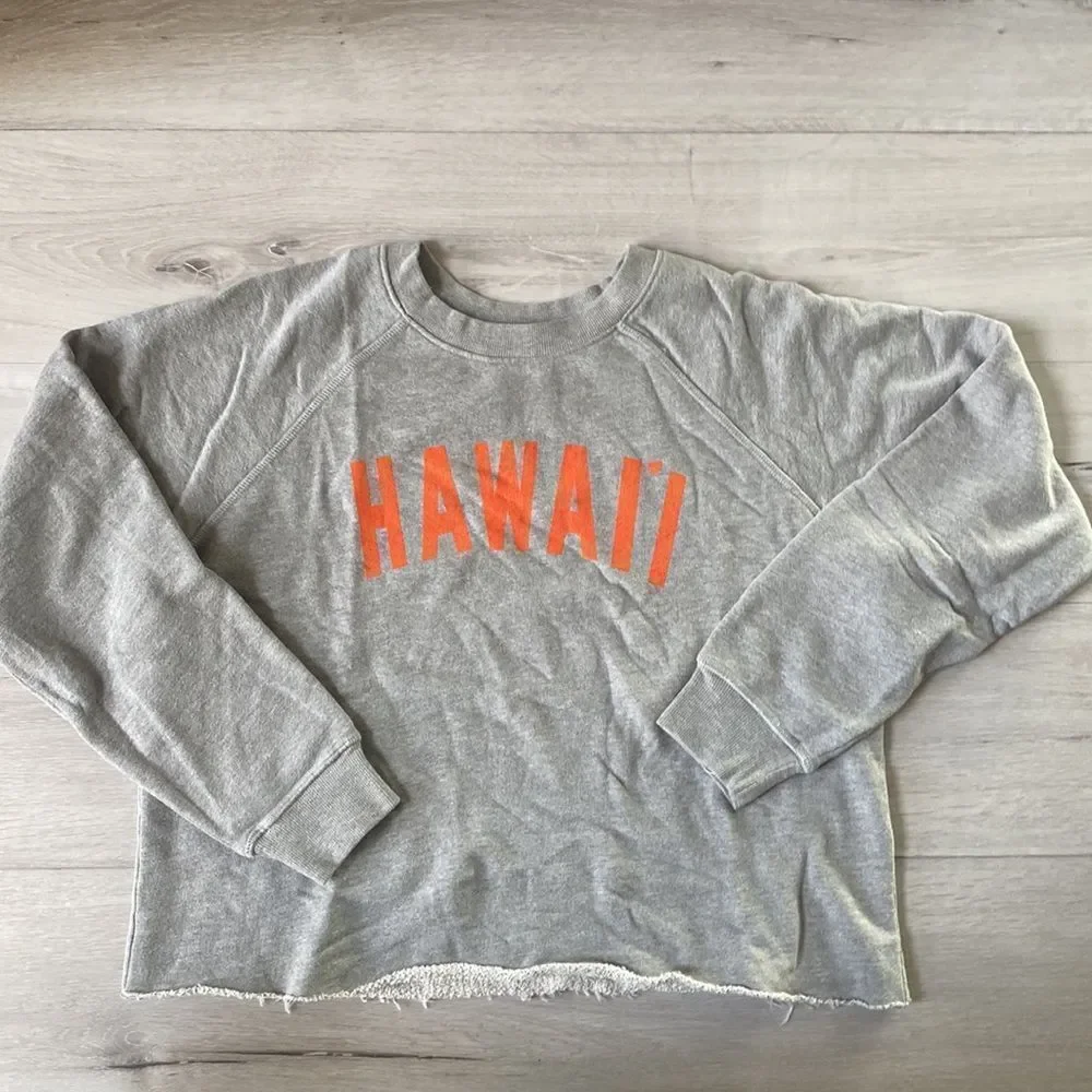 The Wheat Collection Hawaii Sweatshirt in Grey, Size M Nwot